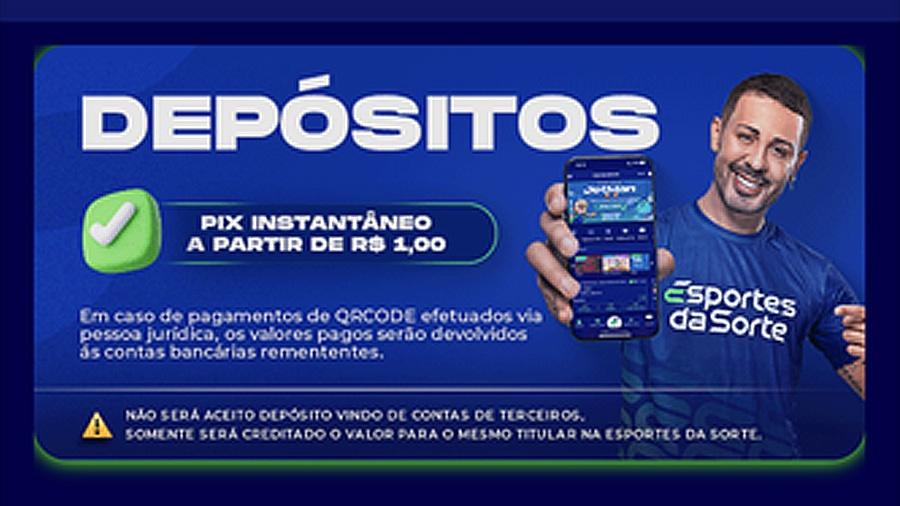 Depósito mínimo de R$ 1,00 na Esportes da Sorte Depósito mínimo de R$ 1,00 na Esportes da Sorte