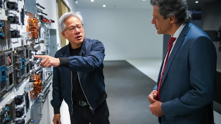 Ministro da Fazenda, Fernando Haddad, se reúne com Jensen Huang, CEO da NVIDIA Ministro da Fazenda, Fernando Haddad, se reúne com Jensen Huang, CEO da NVIDIA