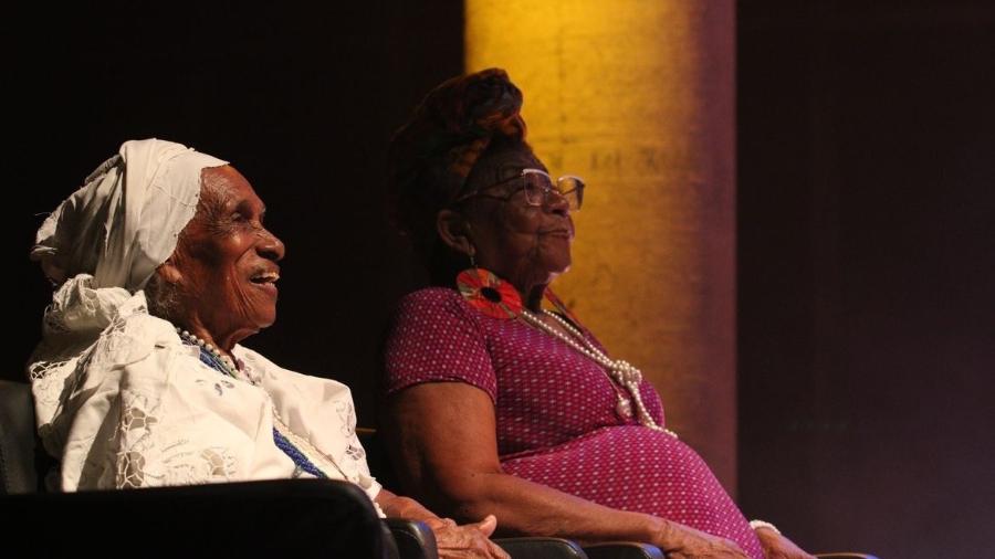 Dona Cadu e Marciana - Dona Marciana, do quilombo Maruanum em Macapá, participa do Encontro de Louceiras