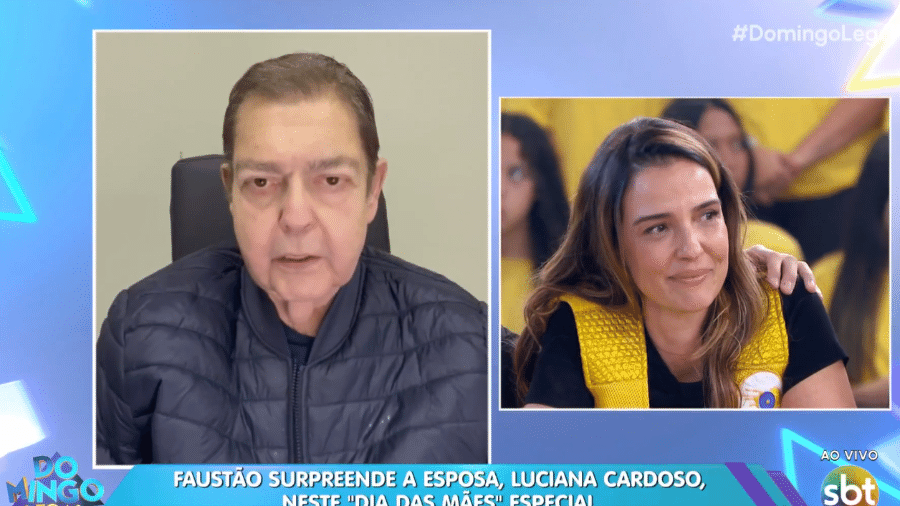 Faustão homenageia esposa, Luciana Cardoso Faustão homenageia esposa, Luciana Cardoso