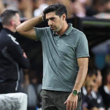 Abel Ferreira, técnico do Palmeiras, durante jogo contra o Inter Miami Abel Ferreira, técnico do Palmeiras, durante jogo contra o Inter Miami