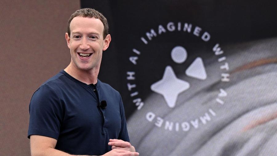 Mark Zuckerberg, CEO da Meta, durante apresentação de evento na sede da companhia, em Menlo Park, na Califórnia (EUA) Mark Zuckerberg, CEO da Meta, durante apresentação de evento na sede da companhia, em Menlo Park, na Califórnia (EUA)