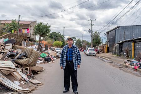 Pedro Machado de Aguiar, morador de Mathias Velho, em Canoas, região metropolitana de Porto Alegre. (Julho/24) Pedro Machado de Aguiar, morador de Mathias Velho, em Canoas, região metropolitana de Porto Alegre. (Julho/24)