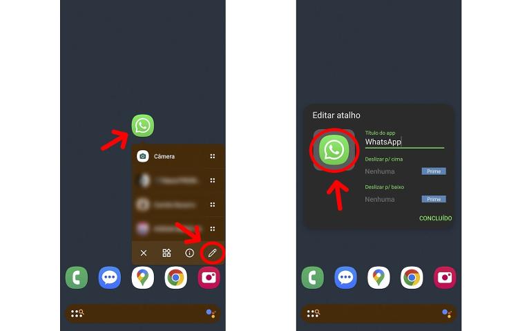 Passo 4 - Como trocar o ícone de um app Passo 4 - Como trocar o ícone de um app