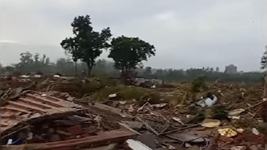 Imagens da destruição no Vale do Taquari foram divulgadas nas redes sociais nesta terça-feira (7) Imagens da destruição no Vale do Taquari foram divulgadas nas redes sociais nesta terça-feira (7)