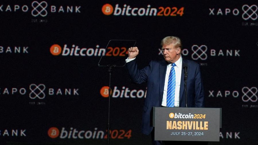Presidente Donald Trump quer regulamentar e ter reservas de criptomoedas nos EUA Presidente Donald Trump quer regulamentar e ter reservas de criptomoedas nos EUA