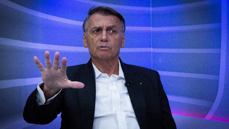 O ex-presidente Jair Bolsonaro em entrevista ao UOL O ex-presidente Jair Bolsonaro em entrevista ao UOL